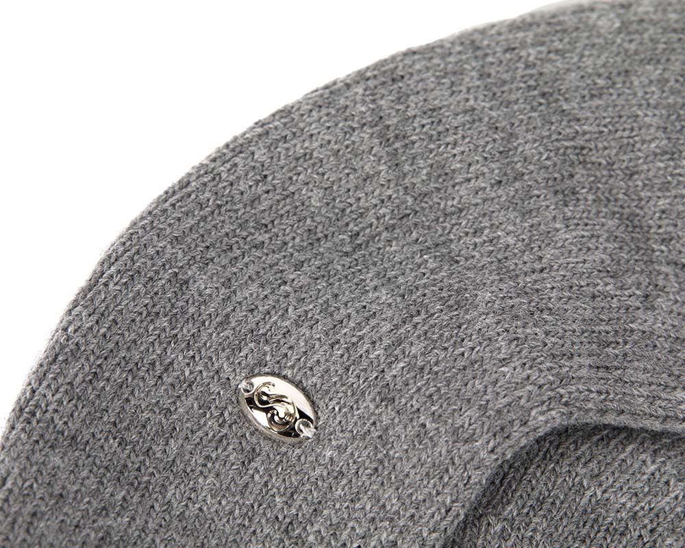 Classic woven dark grey beret by Max Alexander JR004-2
