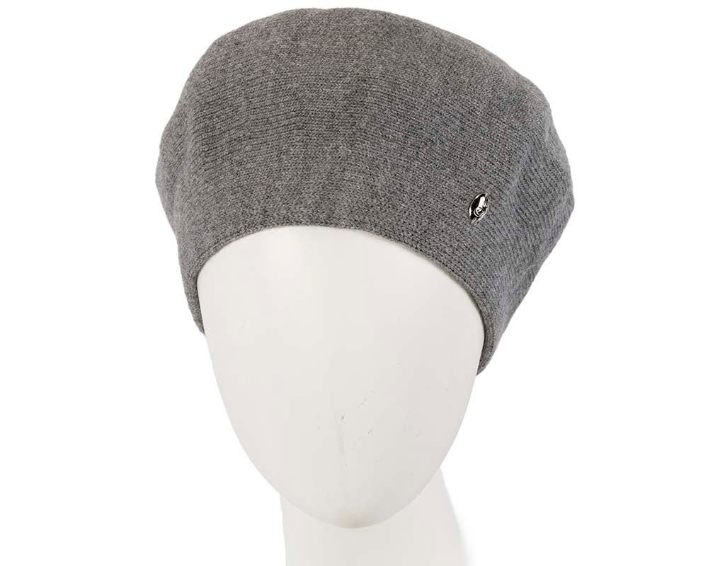 Classic woven dark grey beret by Max Alexander JR004-0