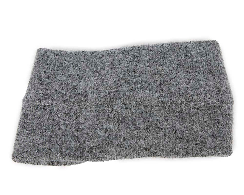 Dark grey European Made woolen headband-3