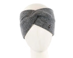 Dark grey European Made woolen headband-0