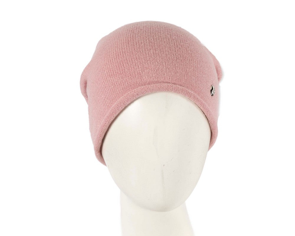 Stylish warm European made pink beanie-0