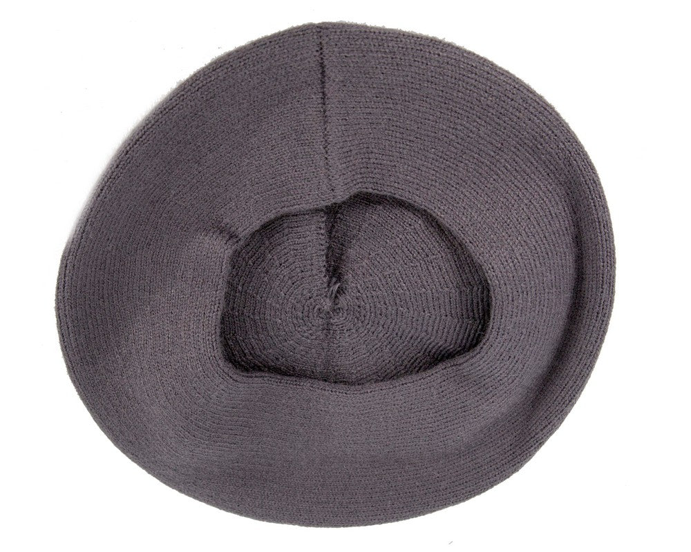 Classic woven dark grey beret by Max Alexander JR014-3