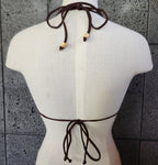 Loco Boutique Aloha Friday Chocolate Triangle Bikini Top-2