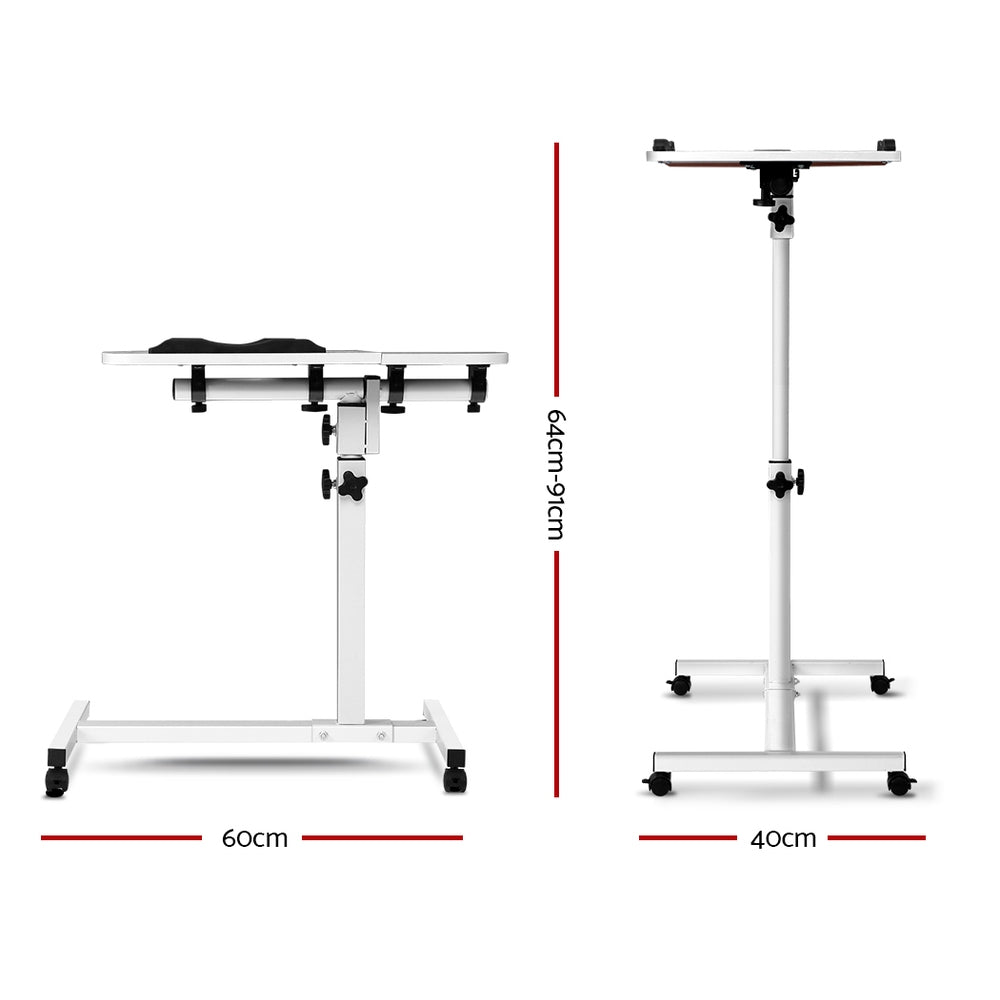 NNEDSZ  Laptop Table Desk Adjustable Stand - White