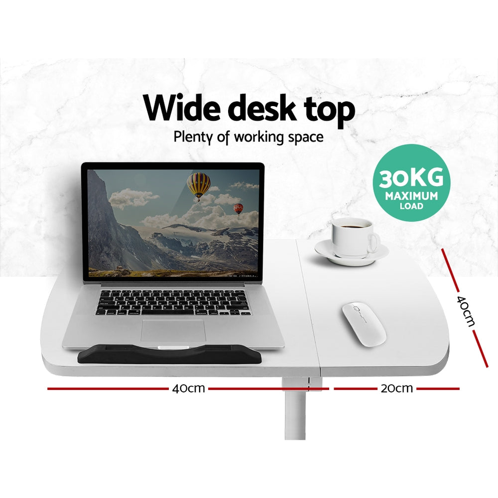 NNEDSZ  Laptop Table Desk Adjustable Stand - White