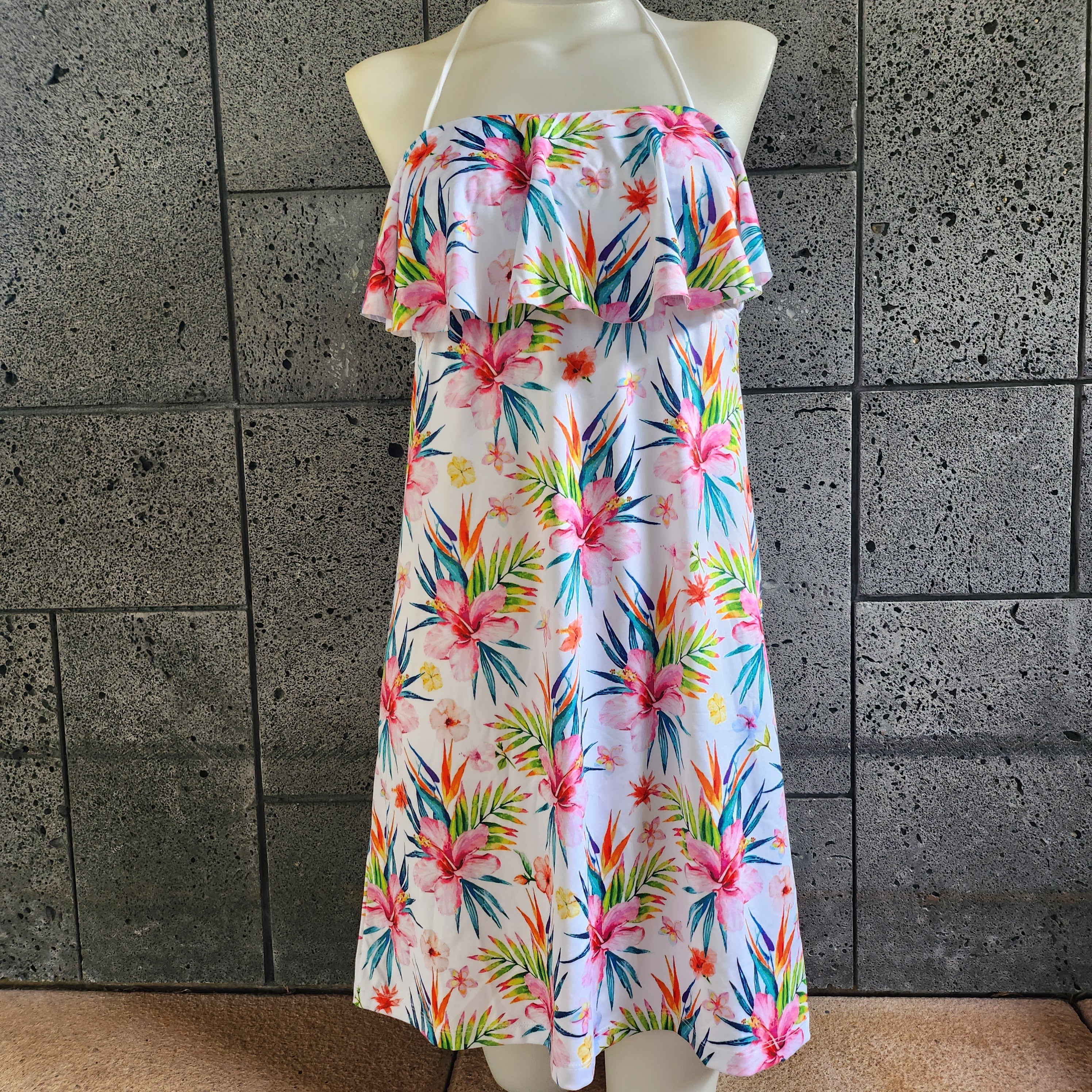 Loco Boutique Floral Flounce Front Short Dress-2