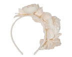 Ivory cream flower headband by Max Alexander