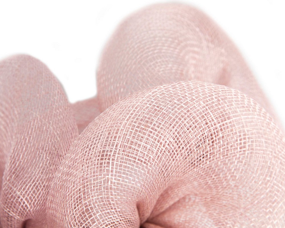 Large dusty pink sinamay flower fascinator by Max Alexander-2