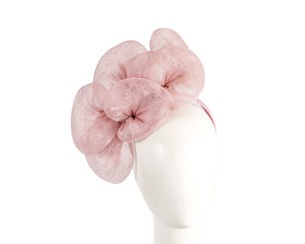 Large dusty pink sinamay flower fascinator by Max Alexander-0