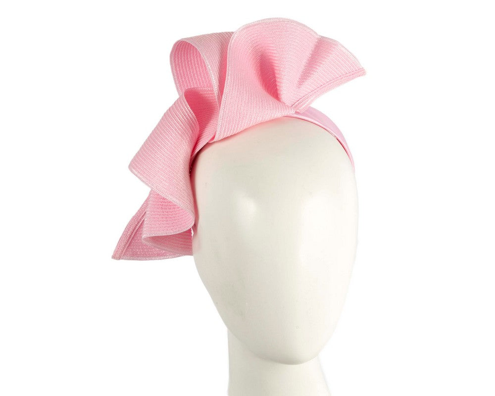 Large pink wave racing fascinator by Max Alexander-0