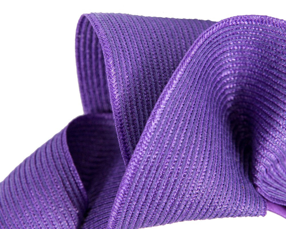 Large purple wave racing fascinator by Max Alexander-2