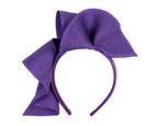 Large purple wave racing fascinator by Max Alexander-1