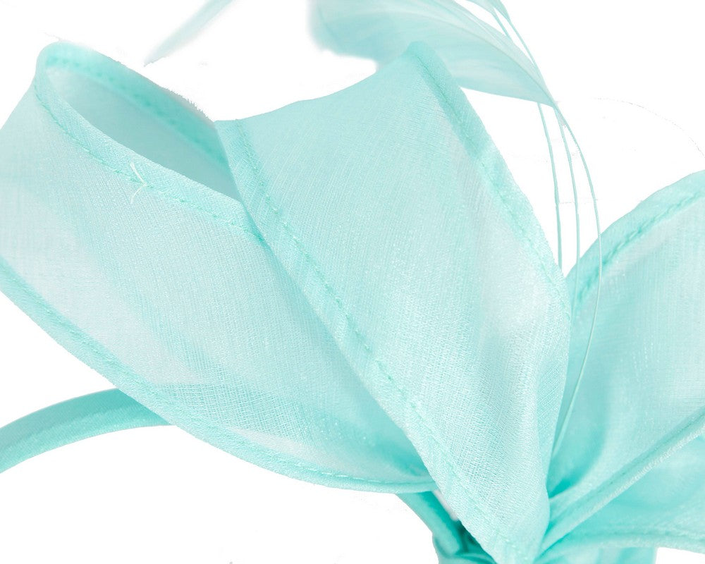 Light blue organza fascinator by Max Alexander-2