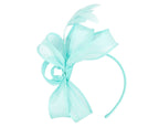 Light blue organza fascinator by Max Alexander-1