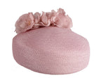 Modern dusty pink beret hat with flowers by Max Alexander-3