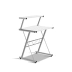 NNEDSZ Corner Metal Pull Out Table Desk - White