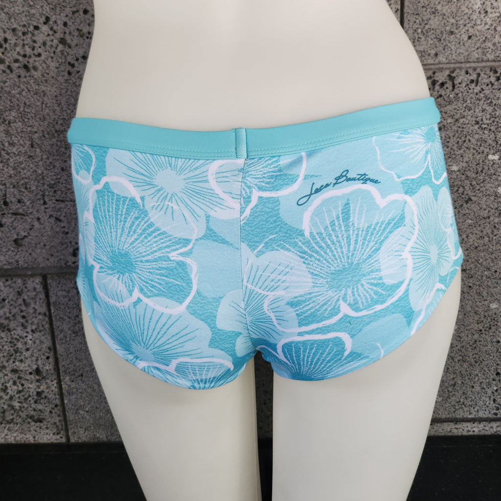 Loco Boutique Hibiscus Line Reversible Boyshort Swim Bottom-3