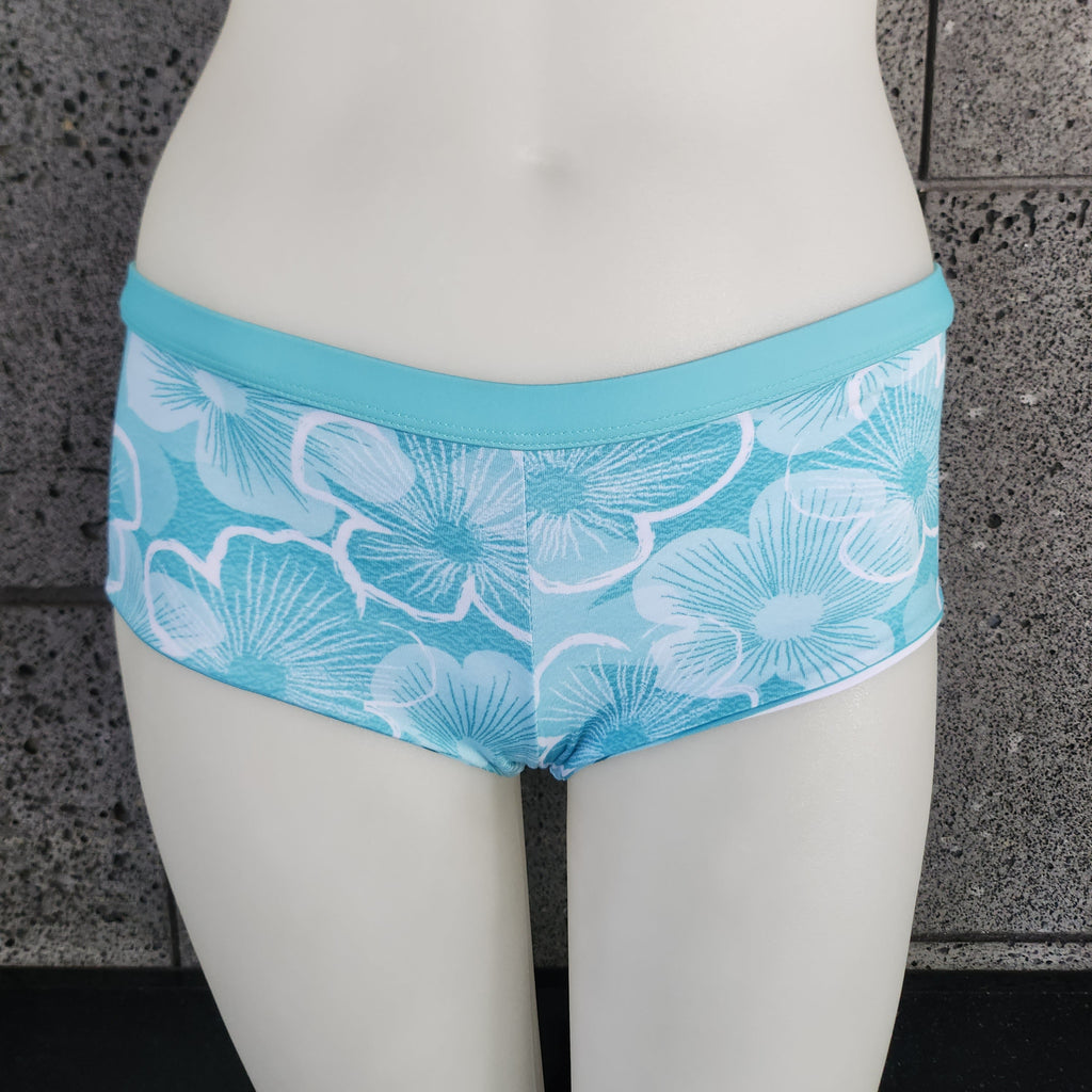 Loco Boutique Hibiscus Line Reversible Boyshort Swim Bottom-2