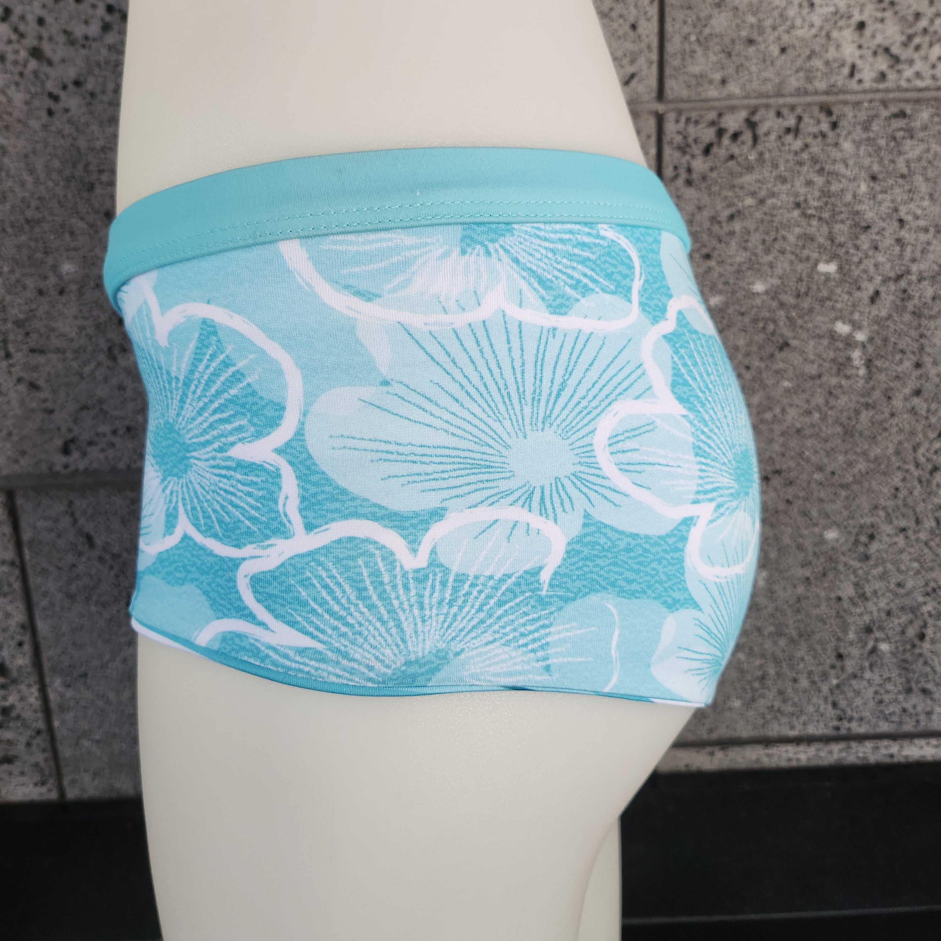 Loco Boutique Hibiscus Line Reversible Boyshort Swim Bottom-4