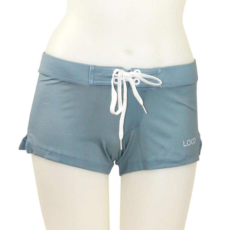 Loco Boutique Solid Logo Fitted Shorts-0