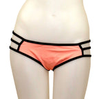 Loco Boutique Neon Black Piping Strappy Sides Bikini Bottom-3