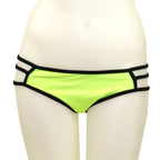 Loco Boutique Neon Black Piping Strappy Sides Bikini Bottom-5