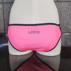 Loco Boutique Neon Black Piping Strappy Sides Bikini Bottom-1