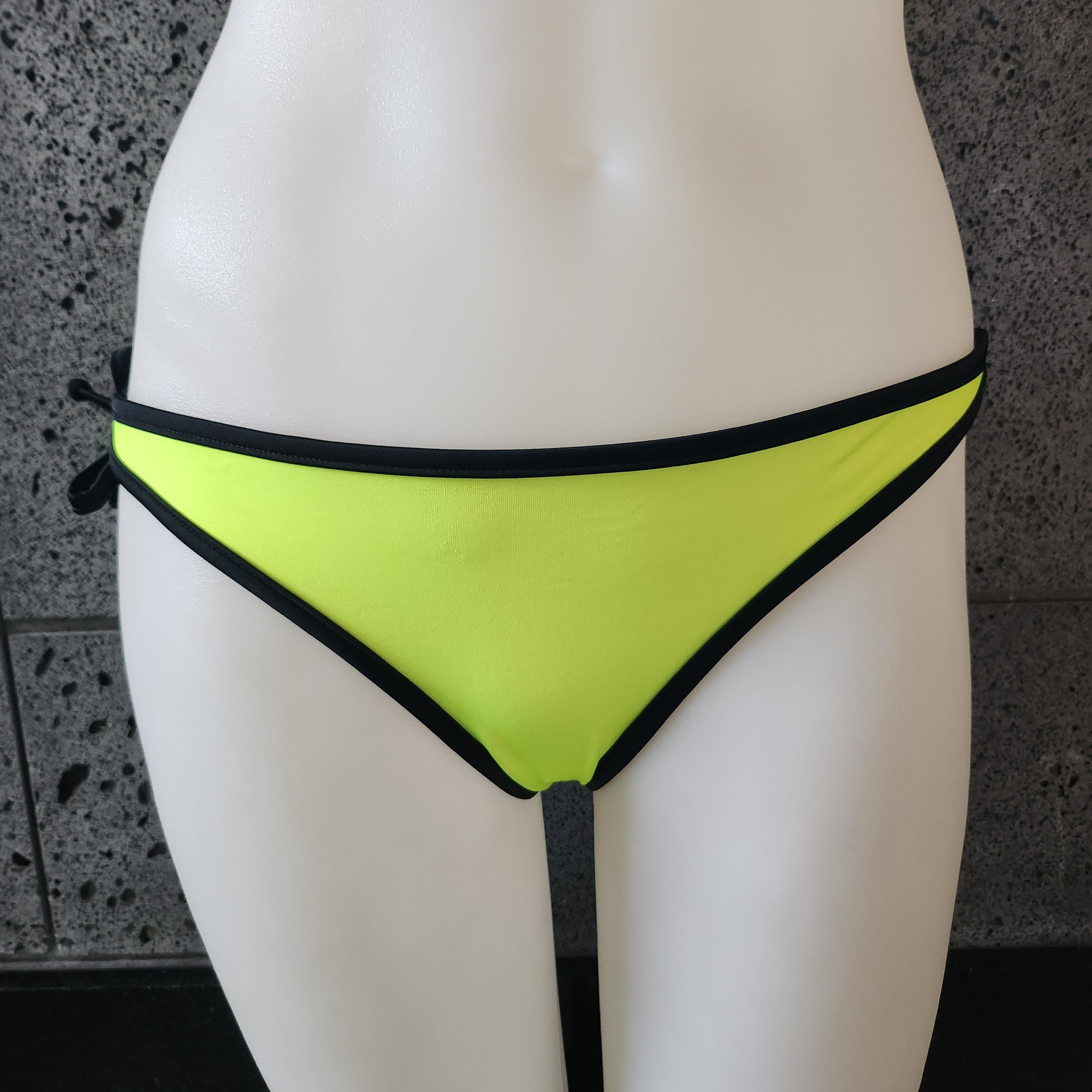 Loco Boutique Neon Black Piping Removable Bows-5