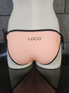 Loco Boutique Neon Black Piping Removable Bows-4