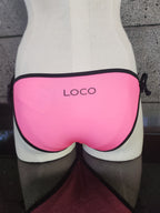 Loco Boutique Neon Black Piping Removable Bows-1