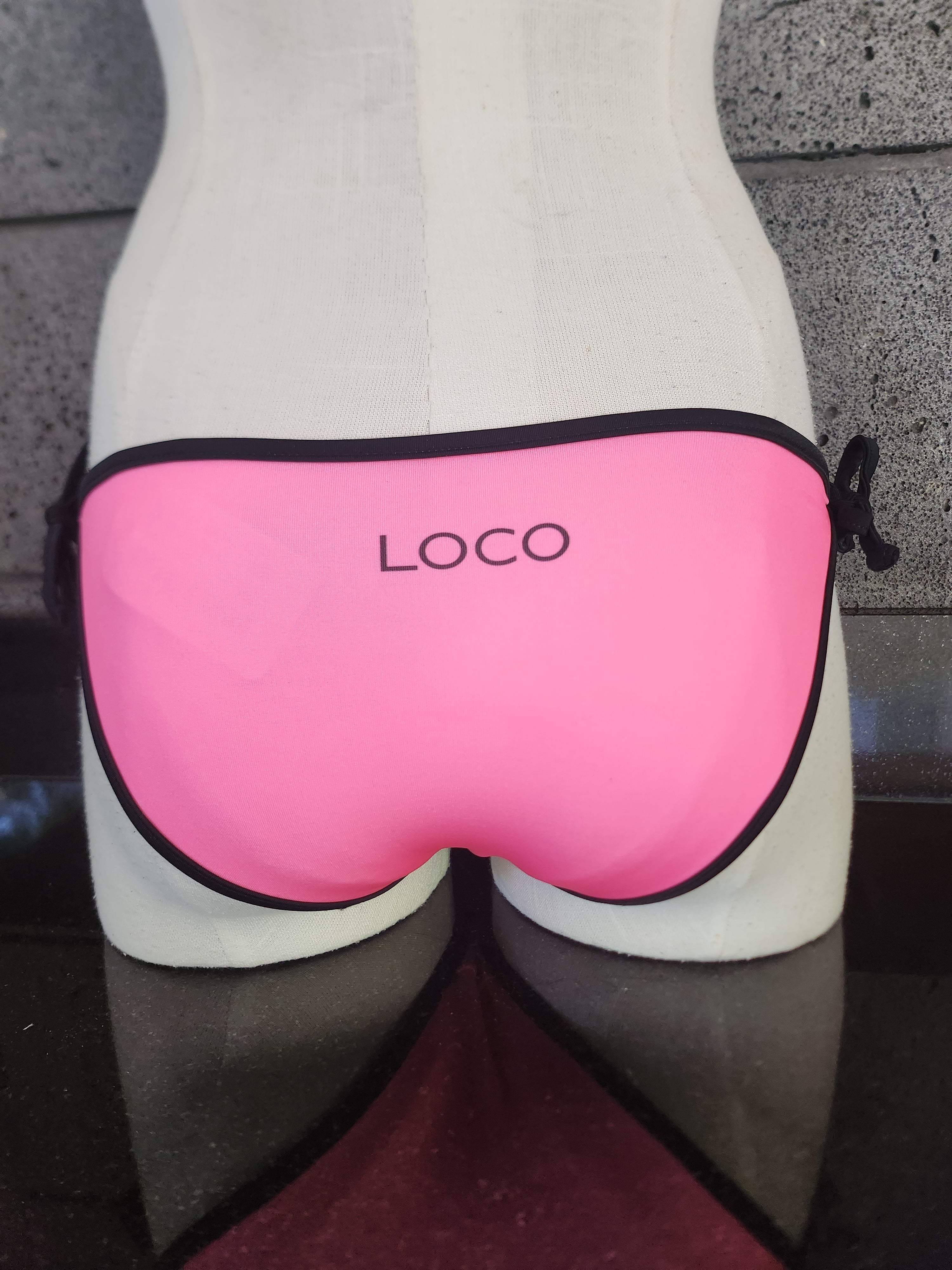 Loco Boutique Neon Black Piping Removable Bows-1