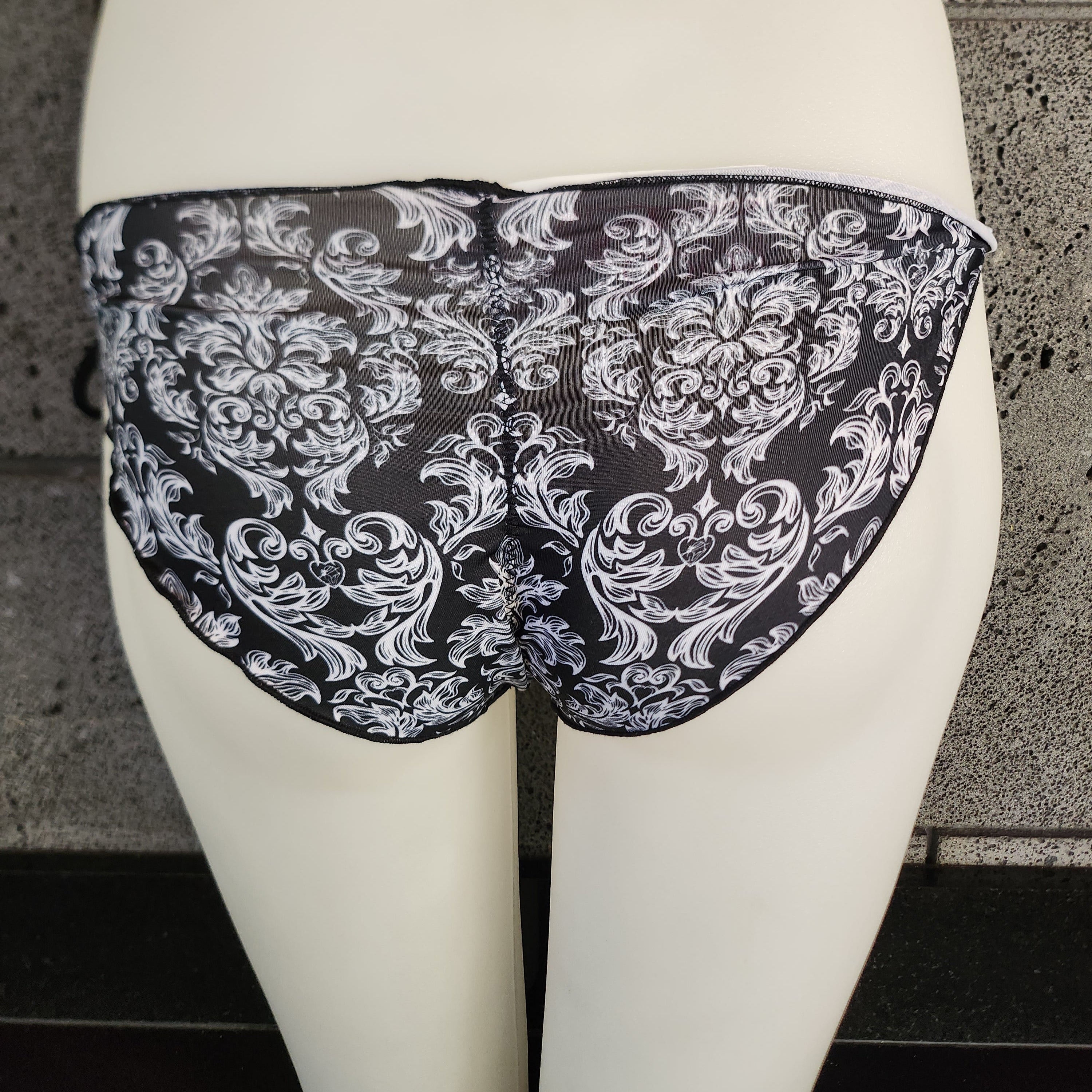 Loco Boutique Damask Cinched Back Lettuce Edge-1