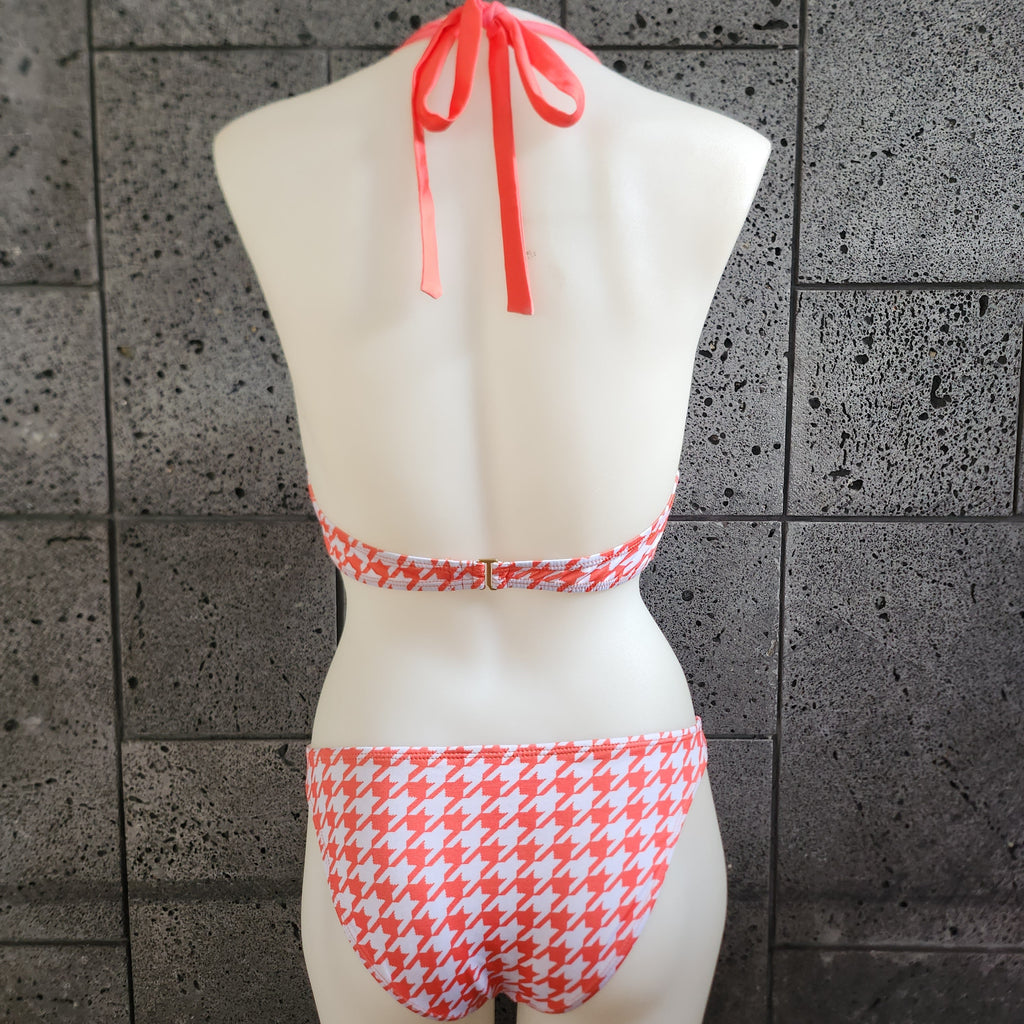 Loco Boutique Houndstooth 2.0 Zipper Front One Piece-3