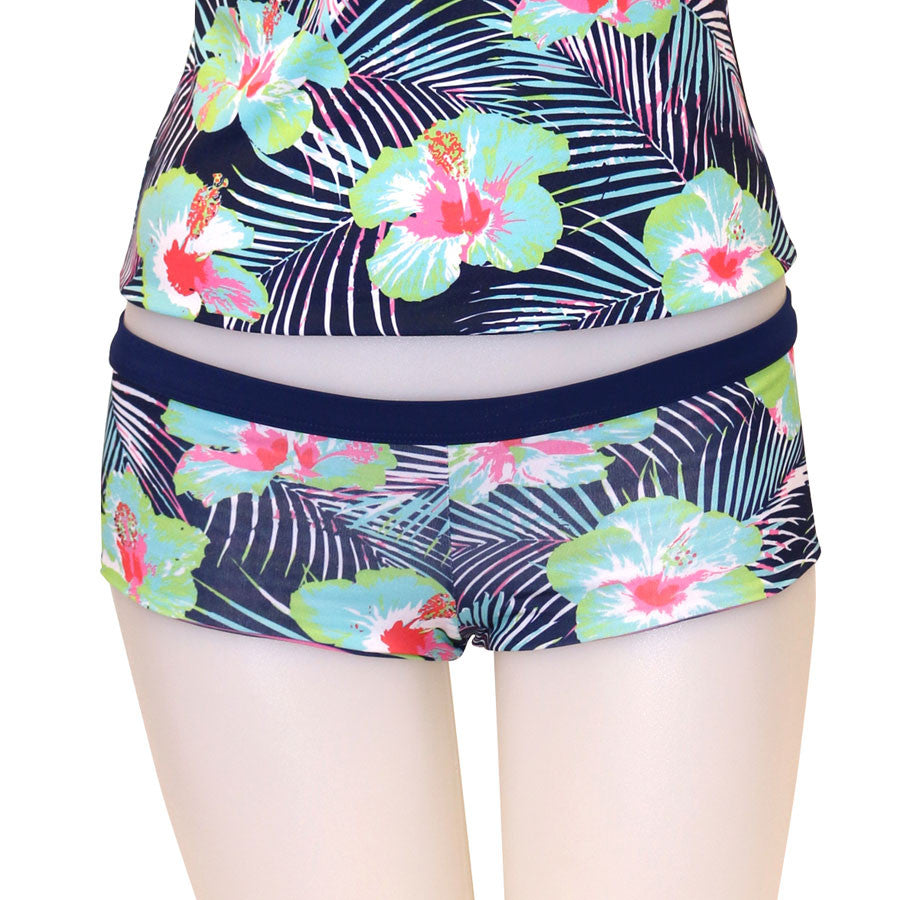 Loco Boutique Blue Flower Reversible Boyshorts-3