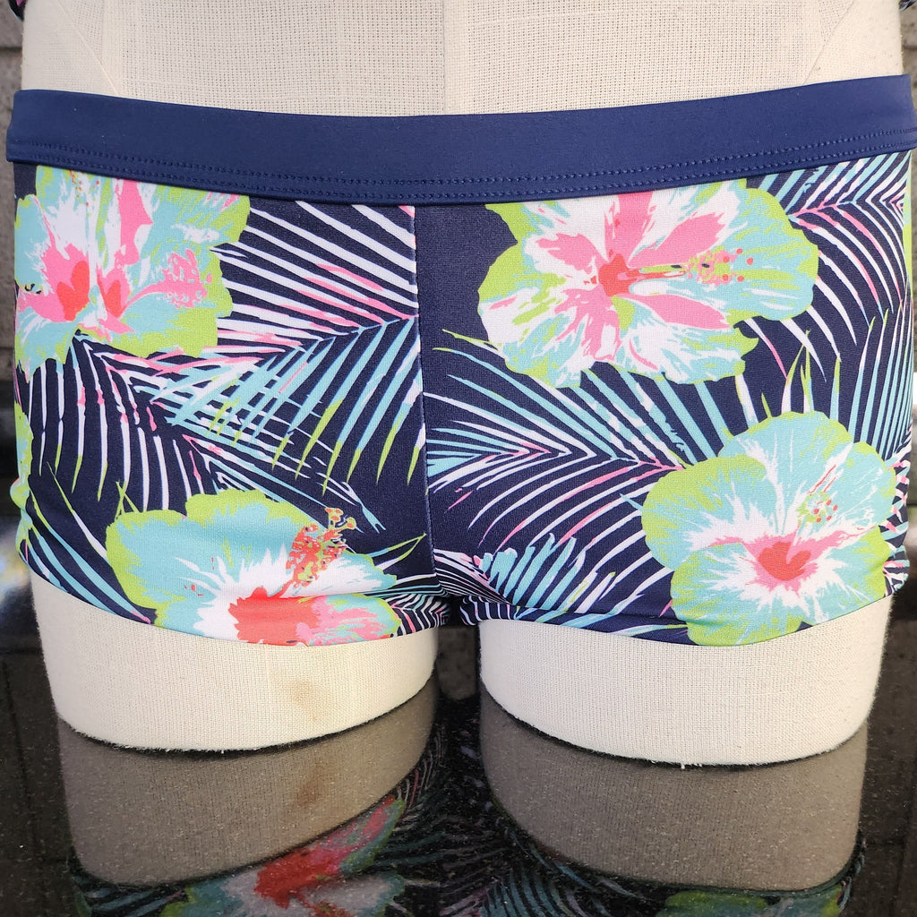 Loco Boutique Blue Flower Reversible Boyshorts-1