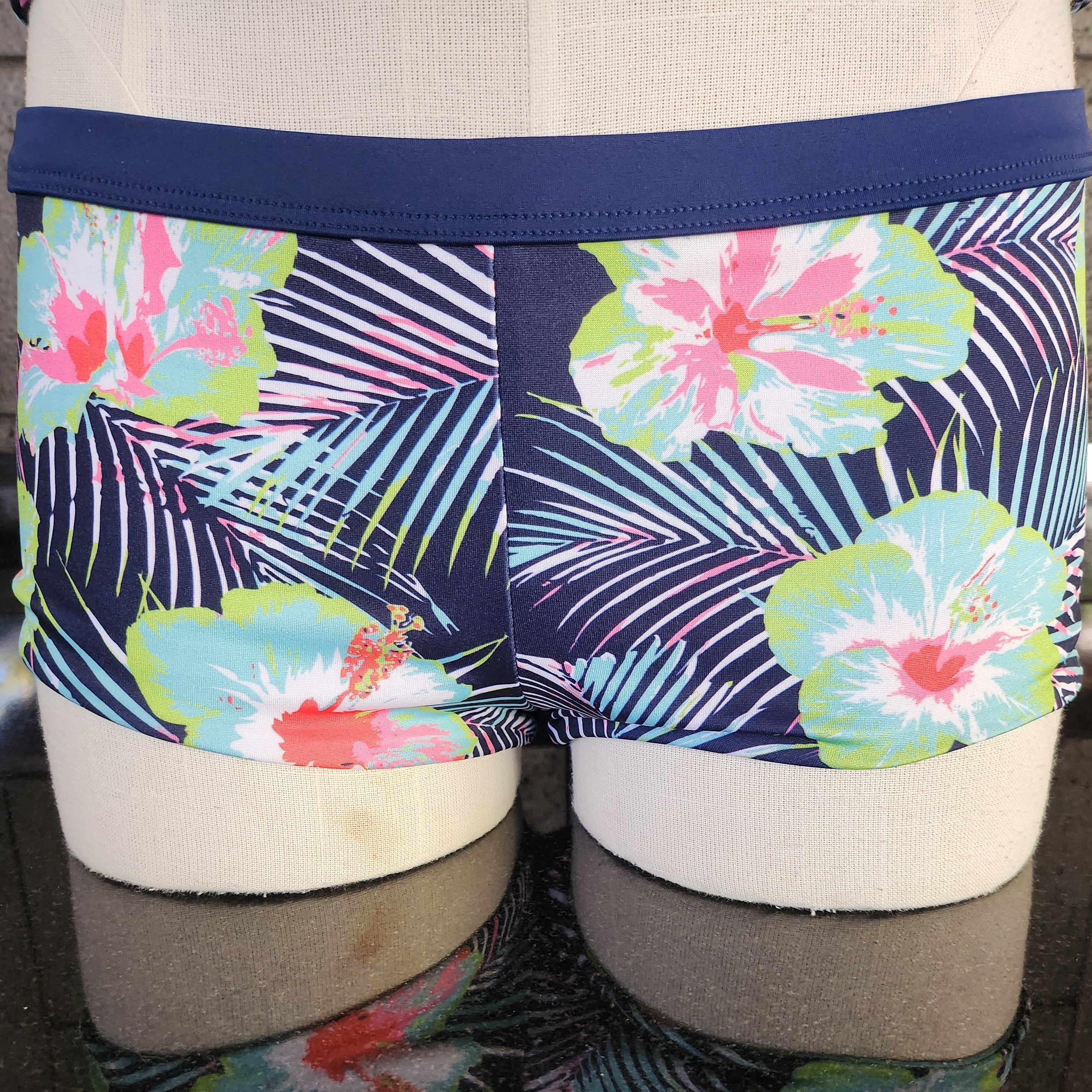 Loco Boutique Blue Flower Reversible Boyshorts-1