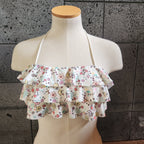 Loco Boutique Little Blossoms 3-Tier Flounce Bandeau Bikini Top