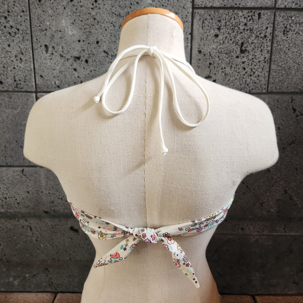 Loco Boutique Little Blossoms 3-Tier Flounce Bandeau Bikini Top