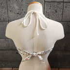 Loco Boutique Little Blossoms 3-Tier Flounce Bandeau Bikini Top