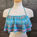 Loco Boutique Hawaiian Pattern Long Flounce Bandeau-1