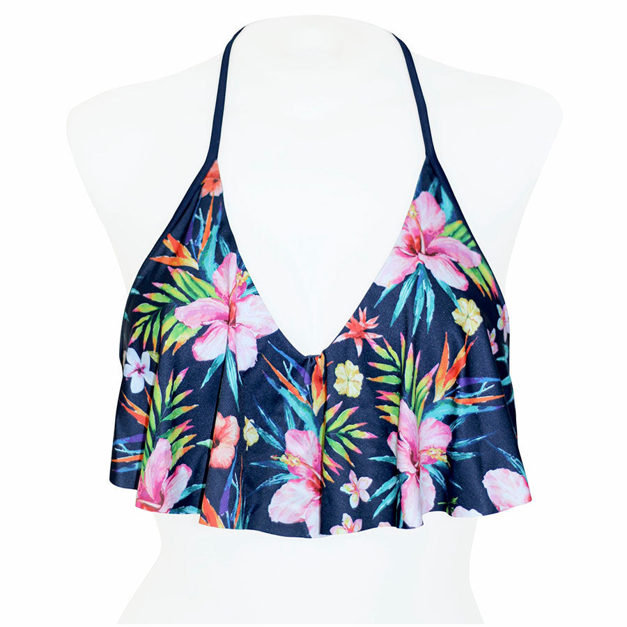 Loco Boutique Floral Flounce Front Tankini Top-1