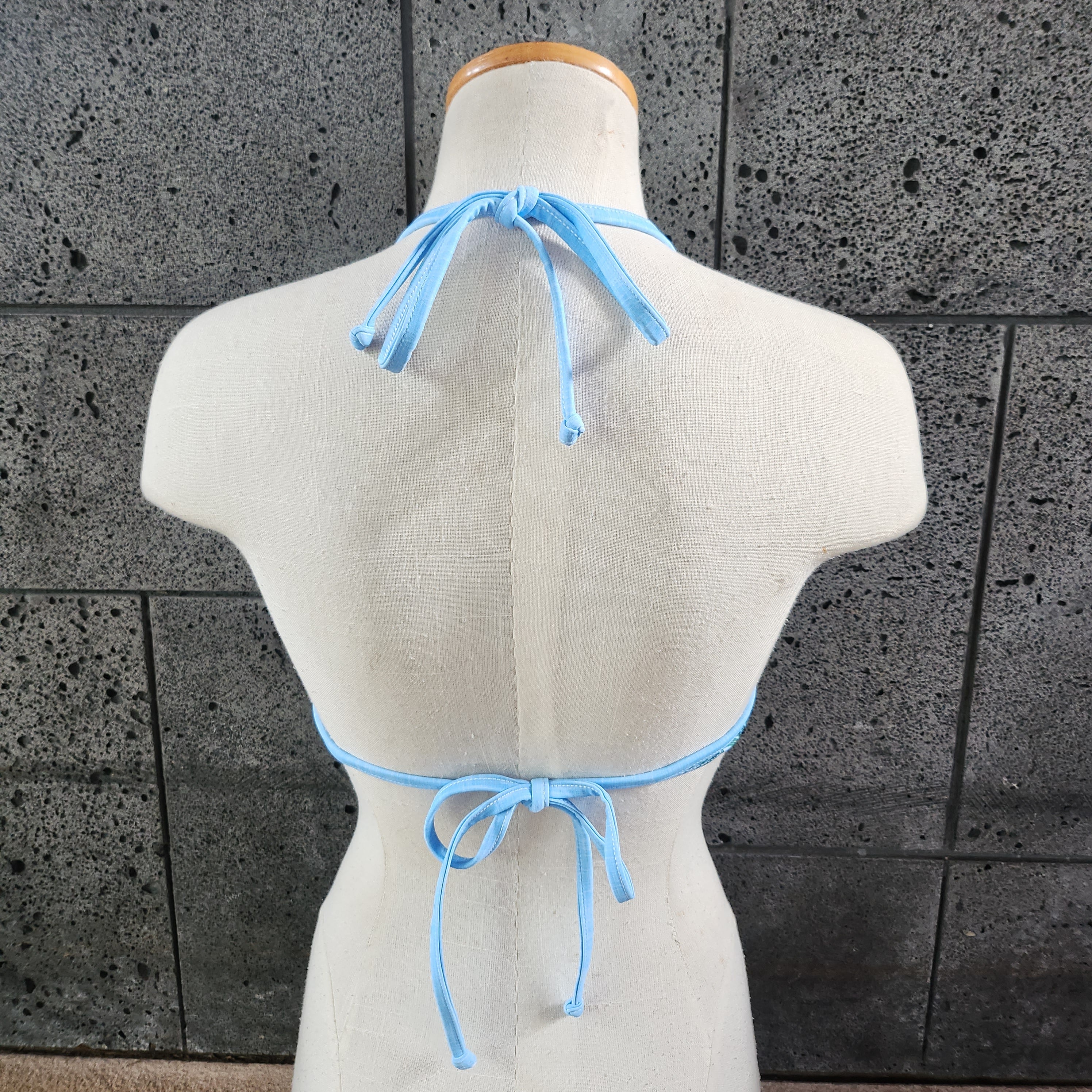 Loco Boutique Palm Leaves Long Flounce Front Underwire Bikini Top