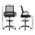 NNEDSZ Artiss Office Chair Drafting Chairs Stool Computer Desk Studios Mesh Black