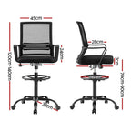 NNEDSZ Artiss Office Chair Drafting Chairs Stool Computer Desk Studios Mesh Black