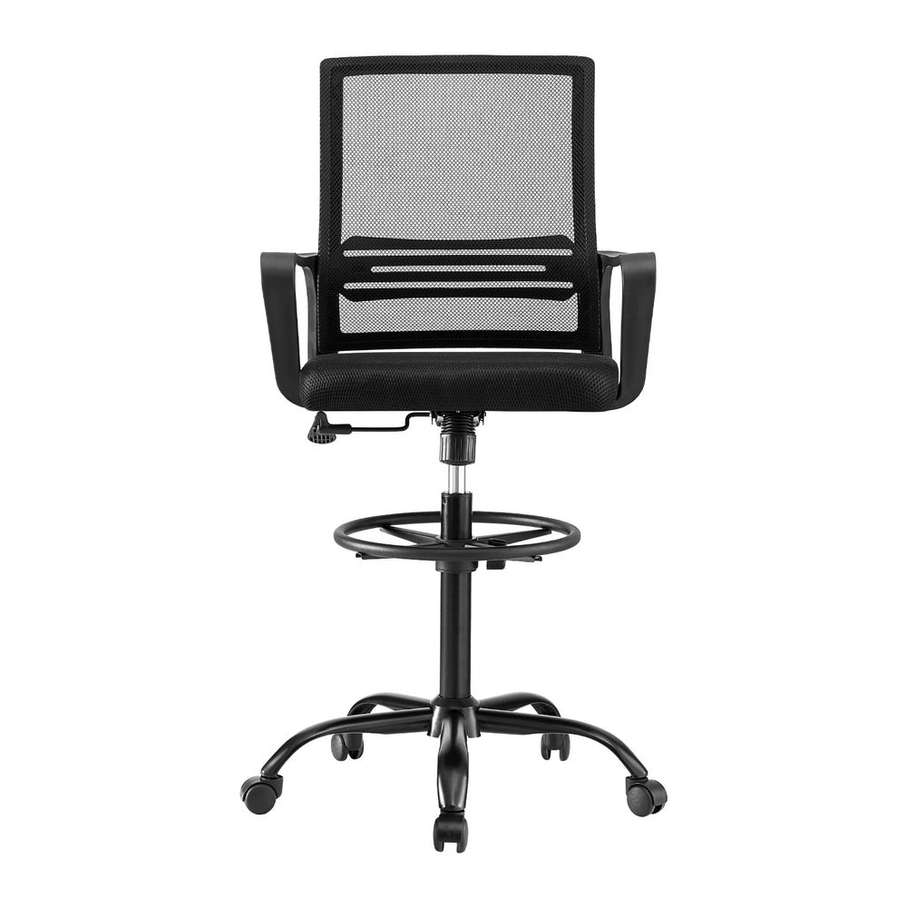 NNEDSZ Artiss Office Chair Drafting Chairs Stool Computer Desk Studios Mesh Black