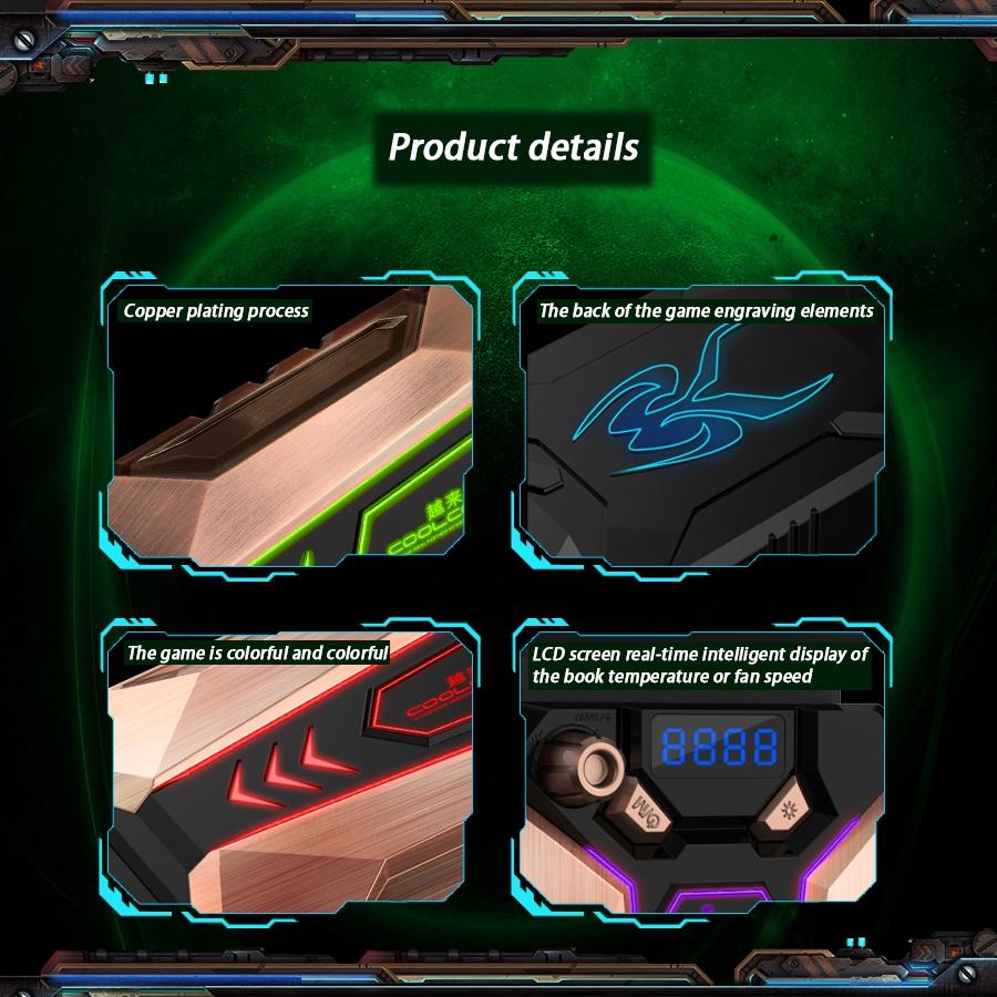 NNEIDS Ultra Silent 7 Laptop Cooling Fan - Portable Ac 220V Bronze-0