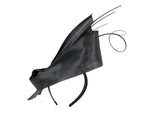 Edgy black fascinator by Fillies Collection-3
