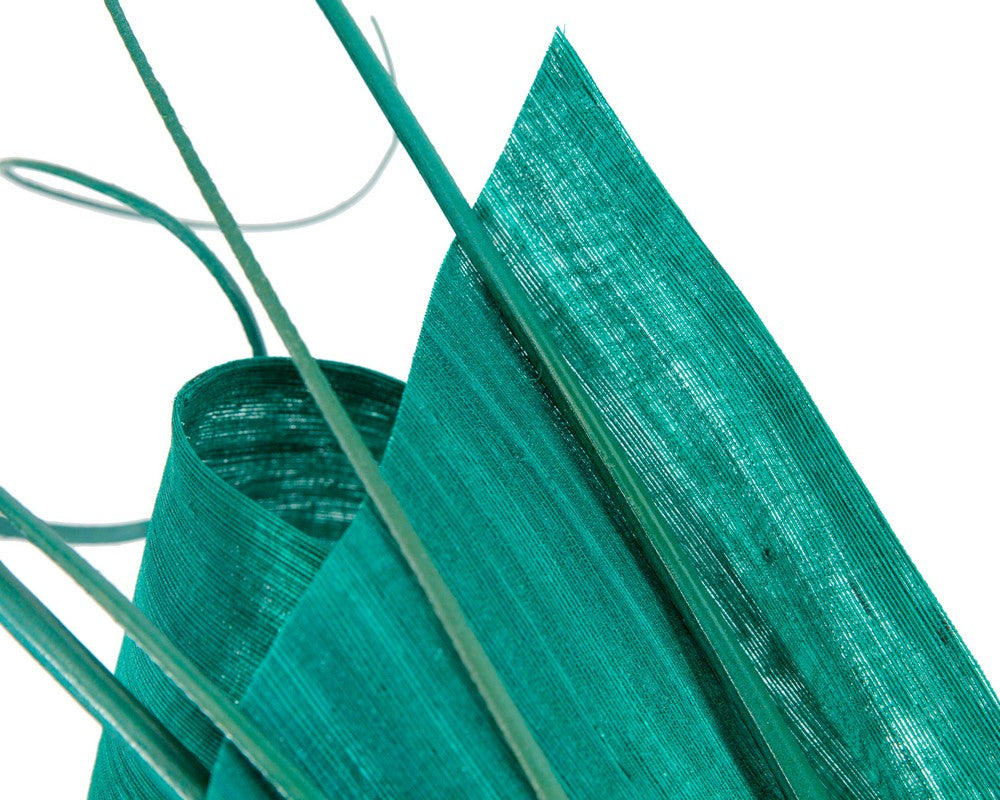 Edgy teal green fascinator by Fillies Collection-2