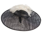 Large black & cream racing fascinator hat by Fillies Collection-3