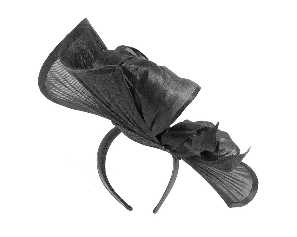Large black jinsin racing fascinator by Fillies Collection